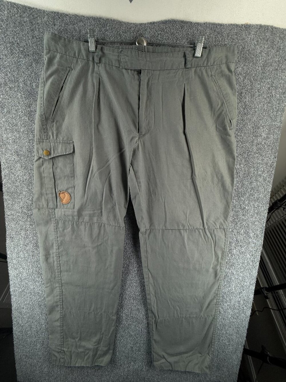 VTG Fjallraven Gronland Greenland Straight Leg Pants Cargo Logo Green ACTL 41x31